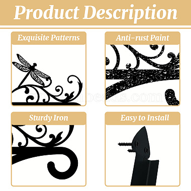 Iron Hanging Plant Hanger Bracket(HJEW-WH0095-013)-8
