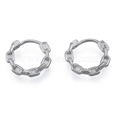 Boucles d'oreilles créoles en forme de chaîne en acier inoxydable chirurgical anti-ternissement 316 pour hommes et femmes(EJEW-N052-07)-2