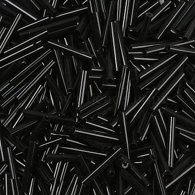 Opaque Glass Bugle Beads(SEED-R028-2x18-C01)-4