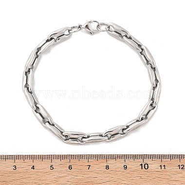 304 Stainless Steel Coffee Bean Chain Bracelets for Women Men(BJEW-F488-27P)-5