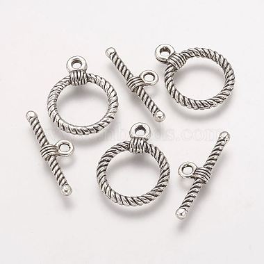 Antique Silver Ring Alloy Toggle and Tbars