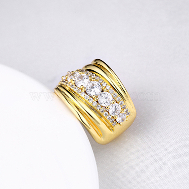 Brass Micro Pave Cubic Zirconia Finger Rings(RJEW-BB39437-G-7)-6