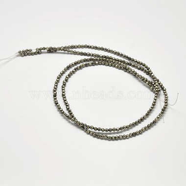 Natural Pyrite Round Beads Strands(G-F197-09-4mm)-2