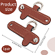 1 Pair Imitation Leather Undamaged Bag Alloy D Ring Connector(FIND-AN0001-14)-2