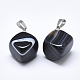 Natural Banded Agate/Striped Agate Pendants(G-T122-19J)-2