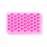 Silicone Molds, Resin Casting Molds, For UV Resin, Epoxy Resin Jewelry Making, Heart, Pink, 182x109x12mm(DIY-G009-19B)