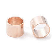 304 Stainless Steel Beads, Column, Rose Gold, 2.5x2mm, Hole: 2mm(STAS-P327-12RG)