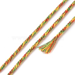 Cotton Cord, Braided Rope, with Paper Reel, for Wall Hanging, Crafts, Gift Wrapping, Colorful, 1.2mm, about 27.34 Yards(25m)/Roll(OCOR-E027-01B-24)