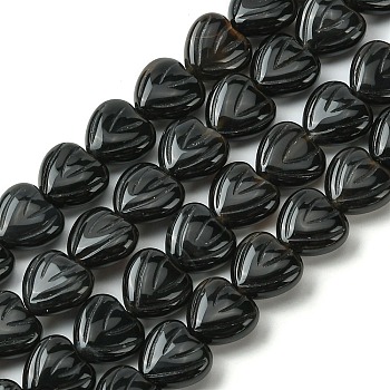 Natural Agate Beads Strands, Dyed & Heated, Heart, 11.5~12x12x5~5.5mm, Hole: 1mm, about 36pcs/strand, 15.75''(40cm)