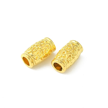 Tibetan Style Zinc Alloy Beads, Lead Free & Cadmium Free, Tube, Golden, 12x7mm, Hole: 3.5mm