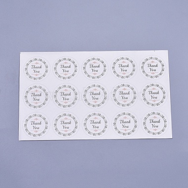 White Flat Round Paper Stickers