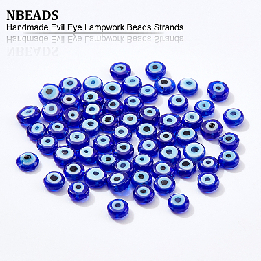 Handmade Evil Eye Lampwork Bead Strands(LAMP-NB0001-64)-4