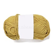 Milk Cotton Knitting Acrylic Fiber Yarn, 4-Ply Crochet Yarn, Punch Needle Yarn, Goldenrod, 2mm(YCOR-NH0001-01K)