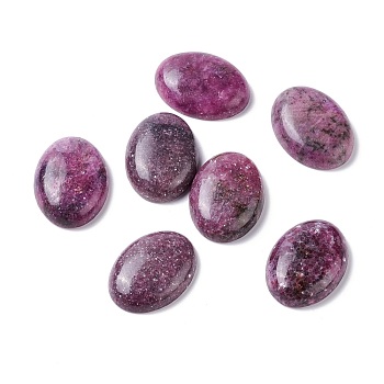 Natural Lepidolite/Purple Mica Stone Cabochons, Oval, 30x22x7mm