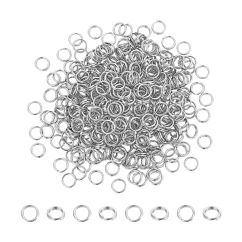 400Pcs 304 Stainless Steel Split Rings, Double Loops Jump Rings, Stainless Steel Color, 6x1.4mm, Inner Diameter: 4.6mm