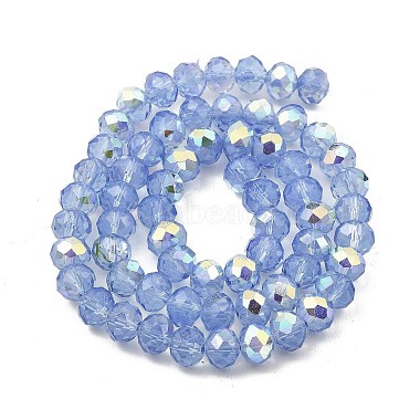 Cuisson des brins de perles de verre transparentes peintes(DGLA-A034-J8mm-B09)-2
