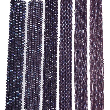 Electroplate Opaque Solid Color Glass Beads Strands(EGLA-A044-P1mm-L11)-2