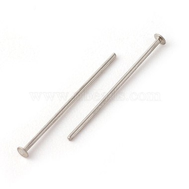 304 Stainless Steel Flat Head Pins(STAS-G185-07P-0.5x14mm)-2