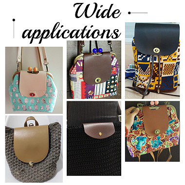 Elite 4Pcs 4 Colors PU Imitation Leather Sew on Bag Covers(FIND-PH0006-36)-7