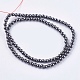 Non-magnetic Synthetic Hematite Bead Strands(G-R193-19-4mm)-2