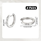 Brass Micro Pave Cubic Zirconia Hoop Earring for Women(EJEW-WH0013-97P)-2