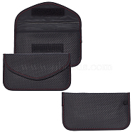 Carbon Fiber Key Car Wallets Car Bag Key Purse Pouch, Car Smart Key Chain Holder, Black, 195x105x7mm(AJEW-WH0029-36)