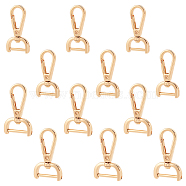 WADORN 12Pcs 2 Styles Alloy Swivel Lobster Claw Clasps, with Iron Screws Swivel Snap Hook, for Bag Making, Light Gold, 47~47.5x24.5~27.5x6~7mm, Hole: 20.5x10.5~11.5mm, 6pcs/style(FIND-WR0006-03LG)