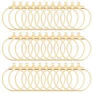 Nbeads 120Pcs Brass Pendants, Hoop Earring Findings, Golden, 20mm(KK-NB0002-53)