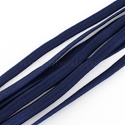 Elastic Cord, with Fibre Outside and Rubber Inside, Prussian Blue, 5mm, about 109.36 yards(100m)/bundle(EC-R003-0.5cm-12)