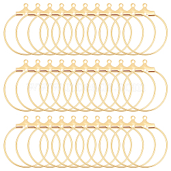Nbeads 120Pcs Brass Pendants, Hoop Earring Findings, Golden, 20mm(KK-NB0002-53)