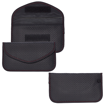 Carbon Fiber Key Car Wallets Car Bag Key Purse Pouch, Car Smart Key Chain Holder, Black, 195x105x7mm
