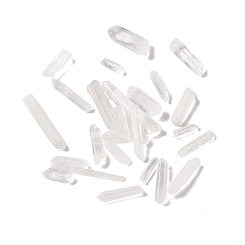 Natural Quartz Crystal Beads, Rock Crystal Beads, No Hole/Undrilled, Chip, 13.5~37.5x2.5~9x3.5~8mm, about 700pcs/1000g