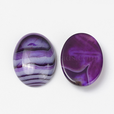 Natural Striped Agate/Banded Agate Cabochons(G-R415-13x18-11)-2