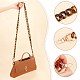 Poignées de sac en chaîne gourmette en acrylique à motif imprimé léopard(FIND-WH0120-04B)-3