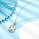 Brass Braided Macrame Pouch Empty Stone Holder for Pendant Necklace Making(NJEW-JN04331-01)-2