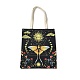 Flower & Butterfly & Sun Printed Canvas Women's Tote Bags(ABAG-C009-04B)-1