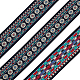 superfindings 10 mètres de rubans en polyester brodés de style ethnique(OCOR-FH0001-12)-1