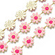 Brass Flower Link Chains(CHC-N018-098G)-1