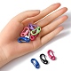 20Pcs Spray Painted Alloy Push Gate Snap Keychain Clasp Findings(FIND-YW0001-74)-5