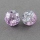 Plum & Clear Crackle Glass Round Beads Strands(X-CCG-Q002-4mm-02)-1