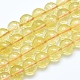 Natural Citrine Beads Strands(G-E483-12-8mm)-1