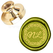 Wax Seal Brass Stamp Head, for Wax Seal Stamp, Letter Pattern, 25x14.5mm(AJEW-WH0209-372)