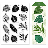Custom PVC Plastic Clear Stamps, for DIY Scrapbooking, Photo Album Decorative, Cards Making, Leaf, 160x110mm(DIY-WH0618-0037)