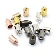 Brass Cord Ends, End Caps, Mixed Color, 11x7mm, Hole: 1mm, Inner Diameter: 6mm(X-KK-D219-11x7-M)