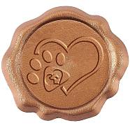 CRASPIRE Adhesive Wax Seal Stickers, For Envelope Seal, Heart Pattern, 25mm(DIY-CP0002-47F)