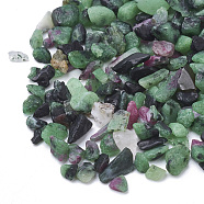 Natural Ruby in Zoisite Gemstone Beads, No Hole Beads, Chip, 1~15x1~15x0.5~5mm, about 450g/bag(G-R364-16)