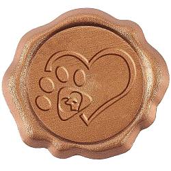 CRASPIRE Adhesive Wax Seal Stickers, For Envelope Seal, Heart Pattern, 25mm(DIY-CP0002-47F)