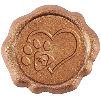 CRASPIRE Adhesive Wax Seal Stickers, For Envelope Seal, Heart Pattern, 25mm