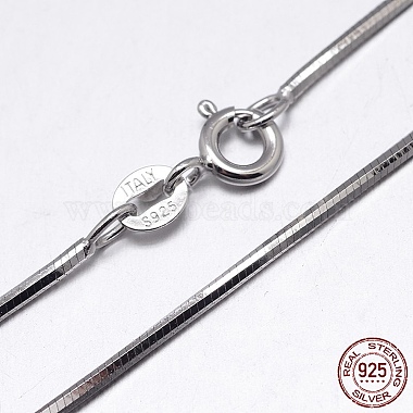 колье-цепочка из стерлингового серебра с родиевым покрытием в виде змеи(NJEW-M153-15A-20)-3