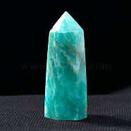 Tower Natural Amazonite Display Decoration, Healing Stone Wands, for Energy Balancing Meditation Therapy Decors, Hexagonal Prism, 40~50mm(WG83739-01)